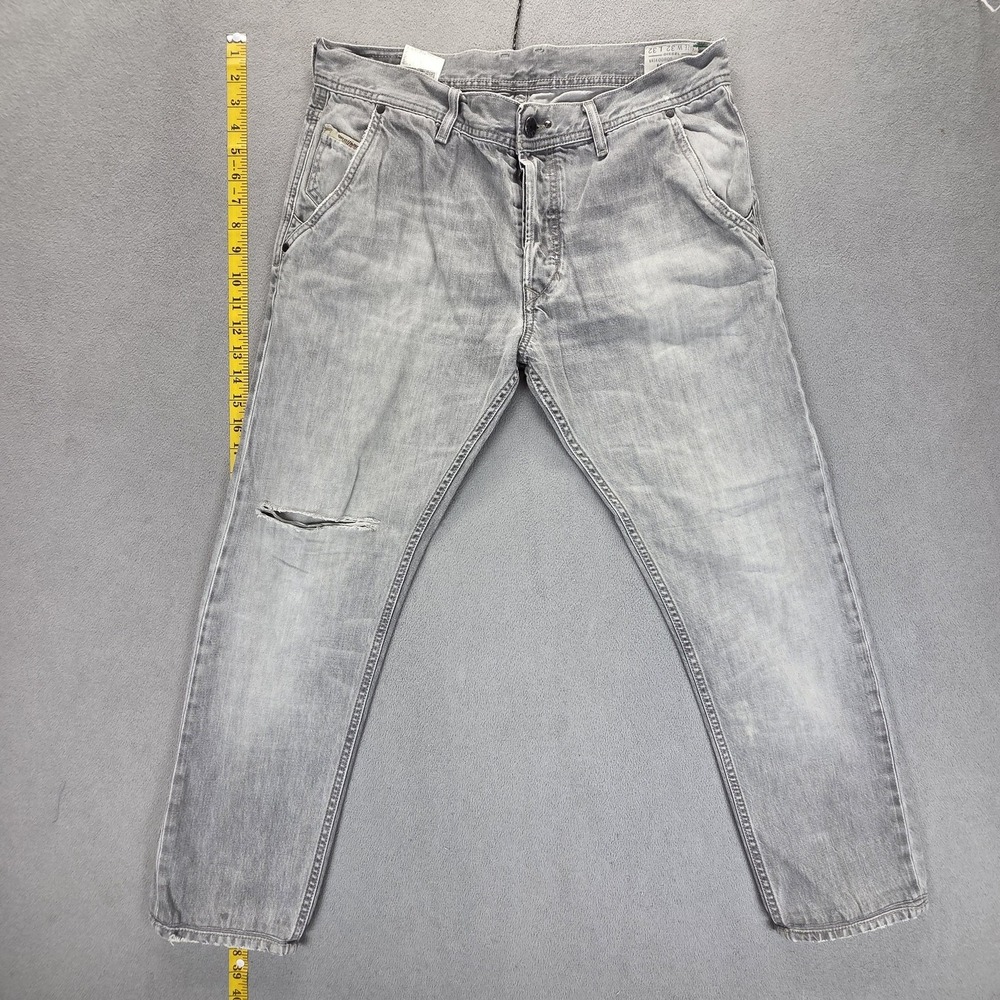 Diesel Kakee Jeans Mens Gray Slim Carrot Tapered Italy 008QP Fits 30x26ā
